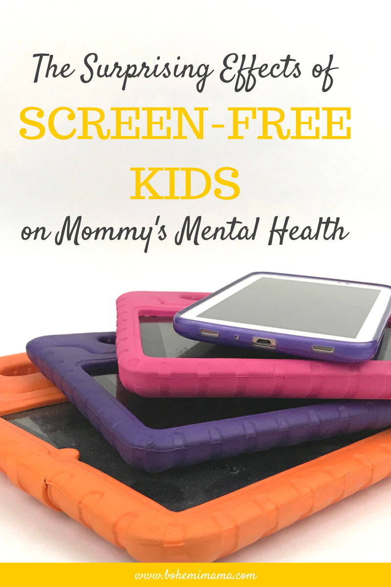 The Surprising Effects of Screen-Free Kids on Mommy's Mental Health | Learn how taking away their tablets and shows helped me be a happier, more fulfilled Mama.
