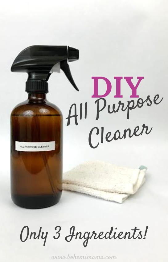 DIY All Purpose Cleaner for a greener, safer home | With only three ingredients and two minutes, you can mix up your own eco-friendly, pet-safe, child-safe all purpose cleaner! Click for the recipe.